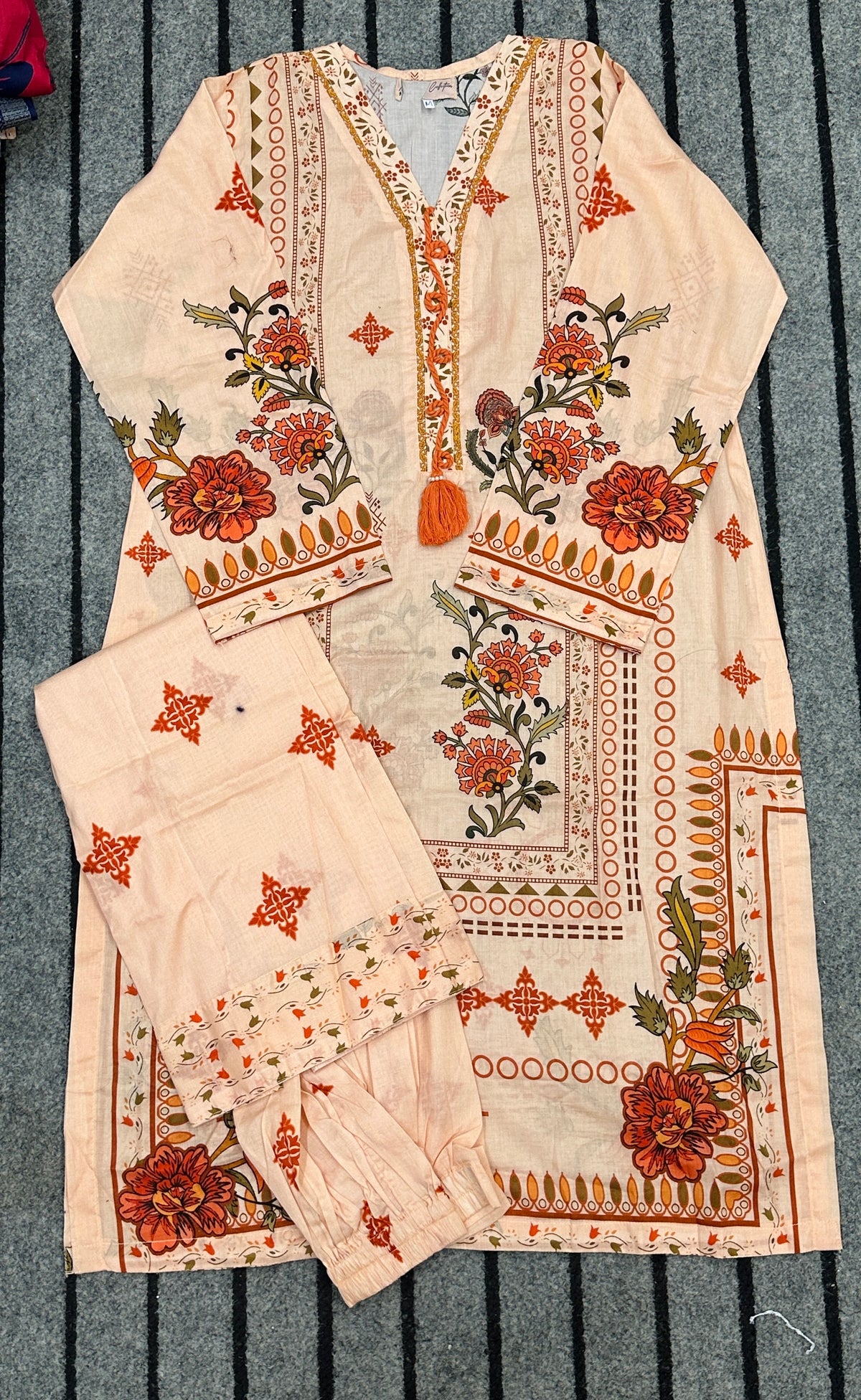 Lawn 2 Piece Coat Set (Stitched)